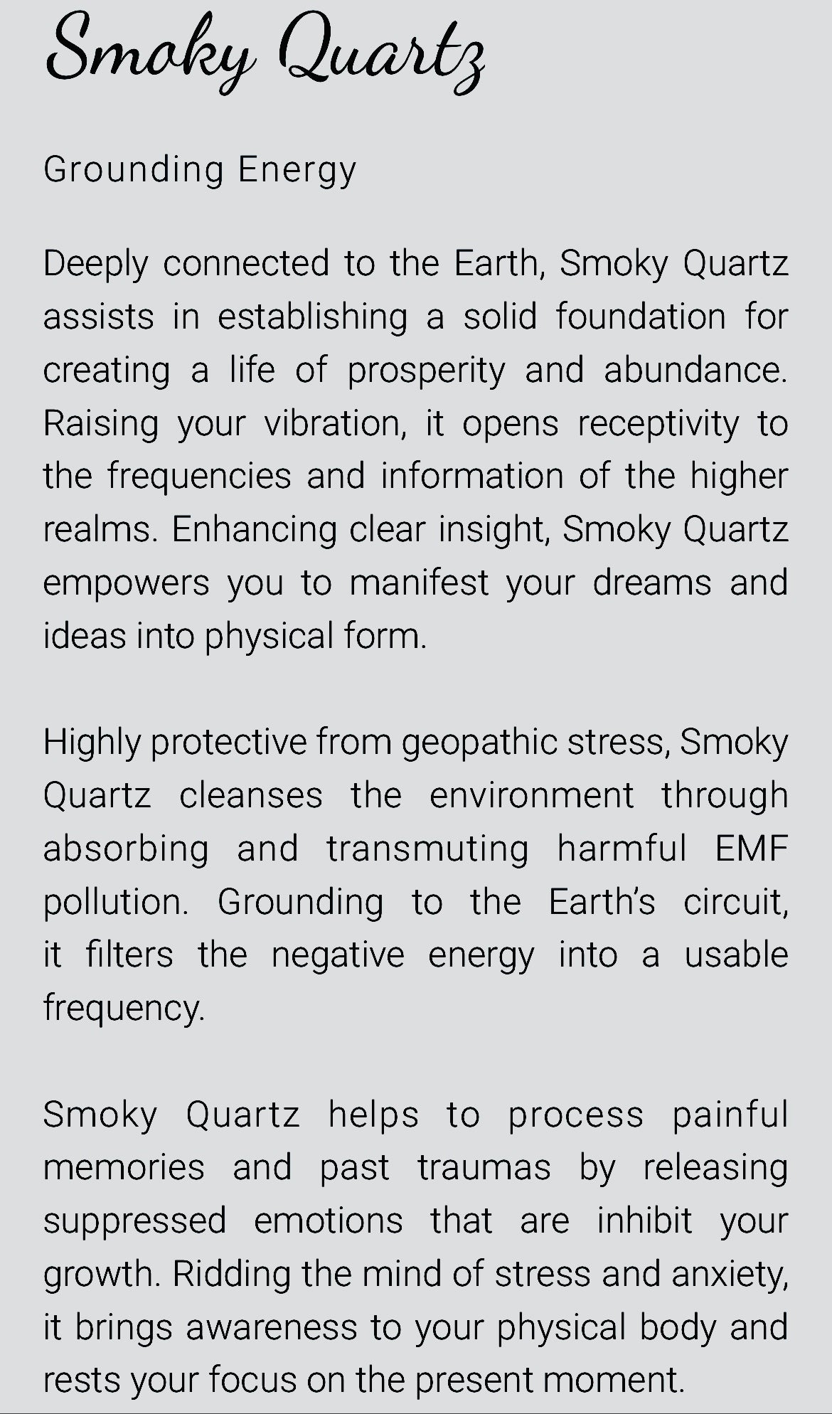 Smoky Quartz Pendulum